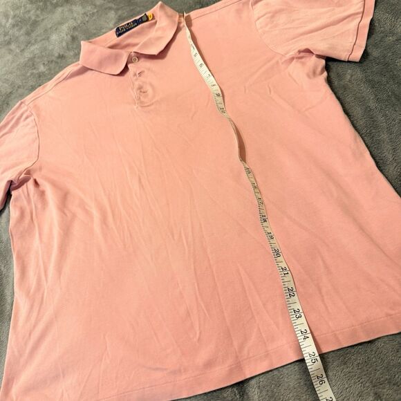Men's Soft Cotton Polo 'Ralph Lauren' Classic Fit Pink Sz M Authentic QR Code - Picture 4 of 6